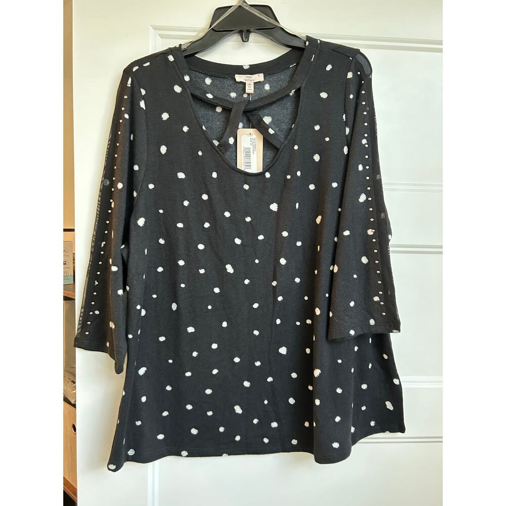 Como Vintage Polka Dot Sweater- size 2XL